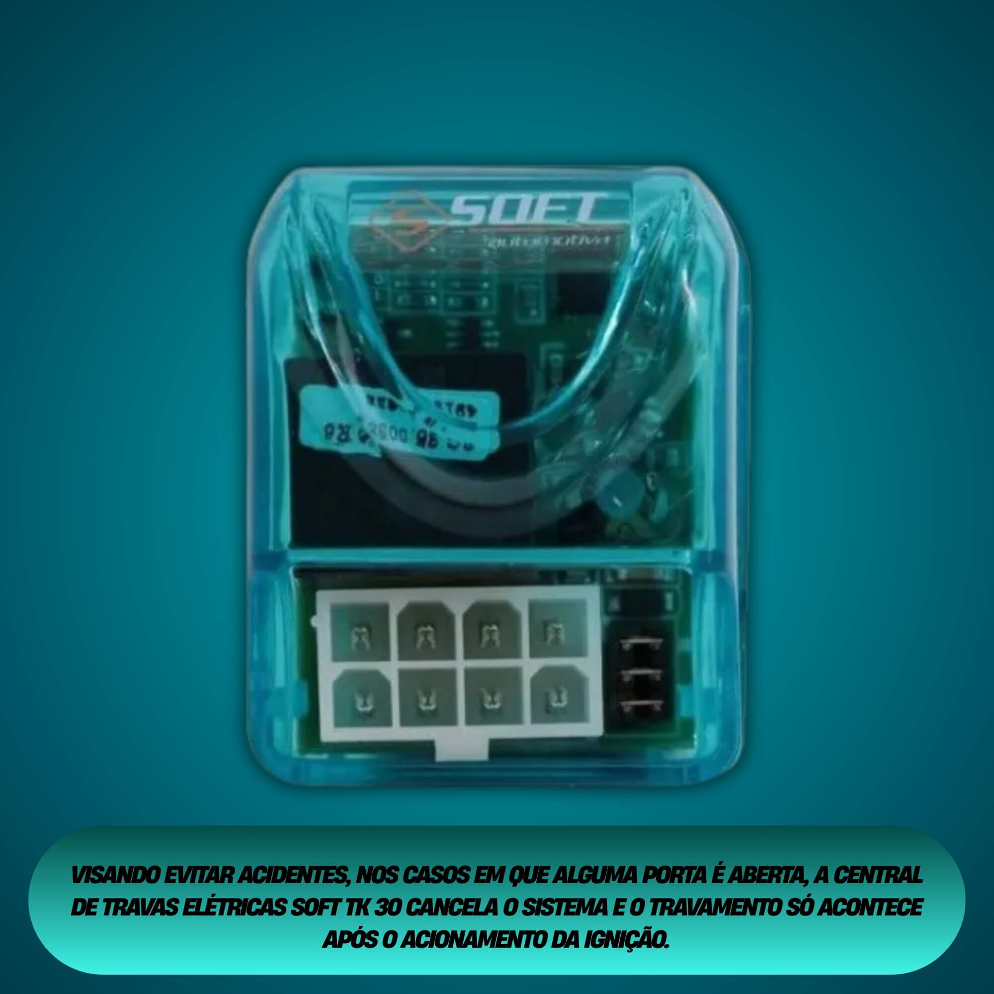 Trava Elétrica Automotiva TK 30 SPEED Auto/Speed/Break Lock 12V Acelerômetro Soft AA.35.0006