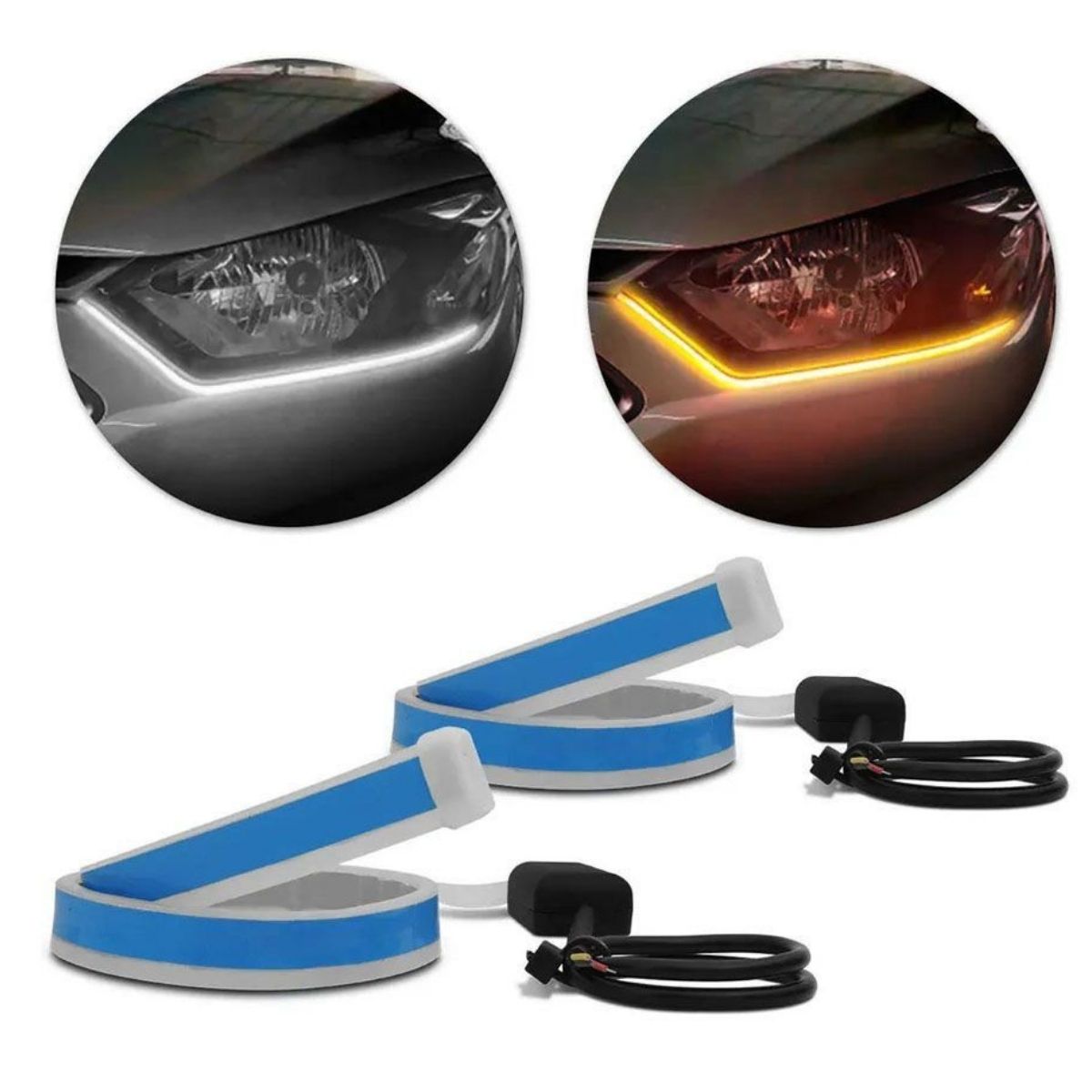 Fita LED Flexível 30 cm Luz Branca e Amarela - JR8