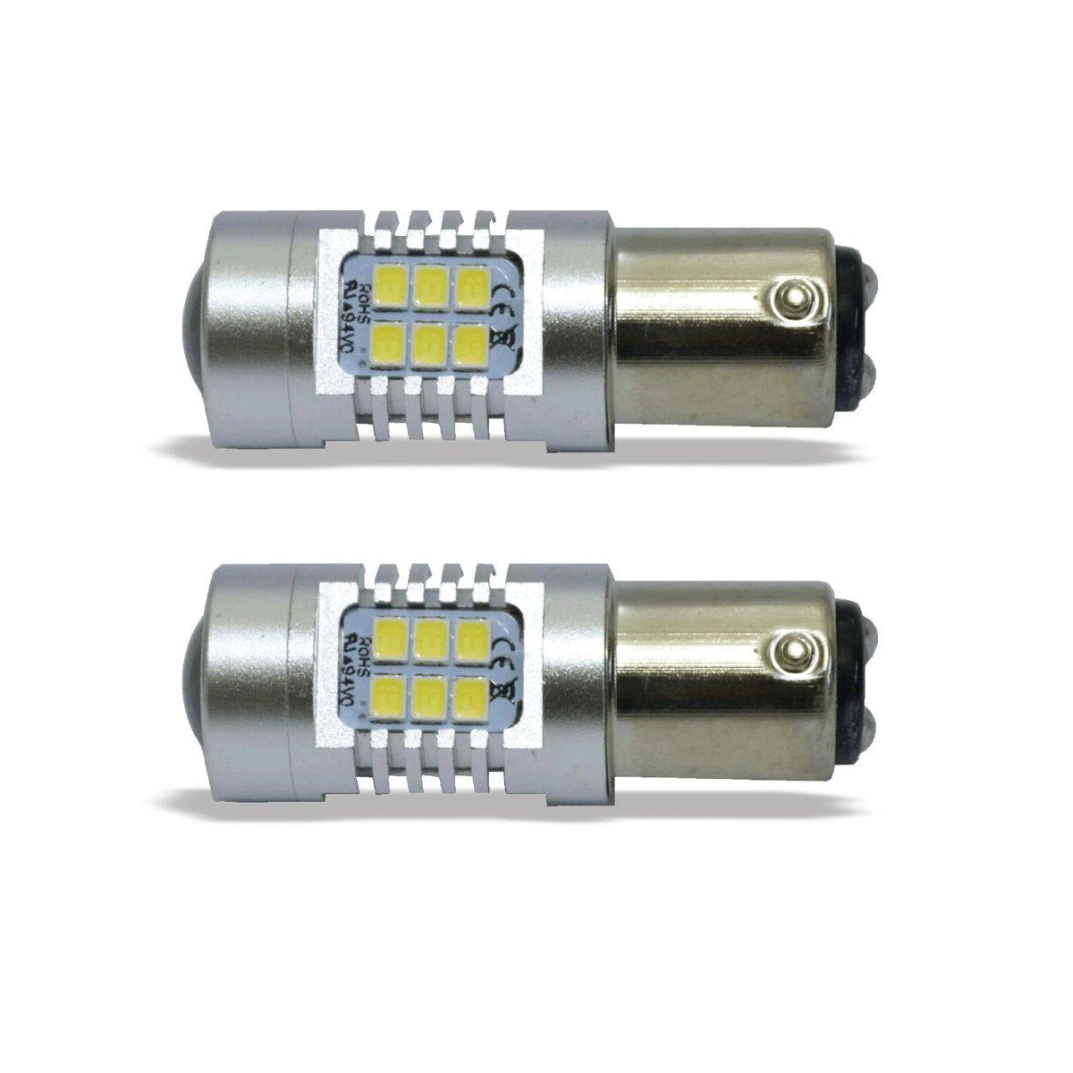 Lâmpada R8 1157 BAY 15D 33W 50000Hrs 12V-24V 990LM Duas Tonalidades 6000K-6500K