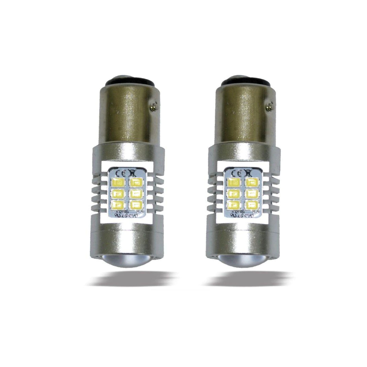 Lâmpada R8 1157 BAY 15D 33W 50000Hrs 12V-24V 990LM Duas Tonalidades 6000K-6500K