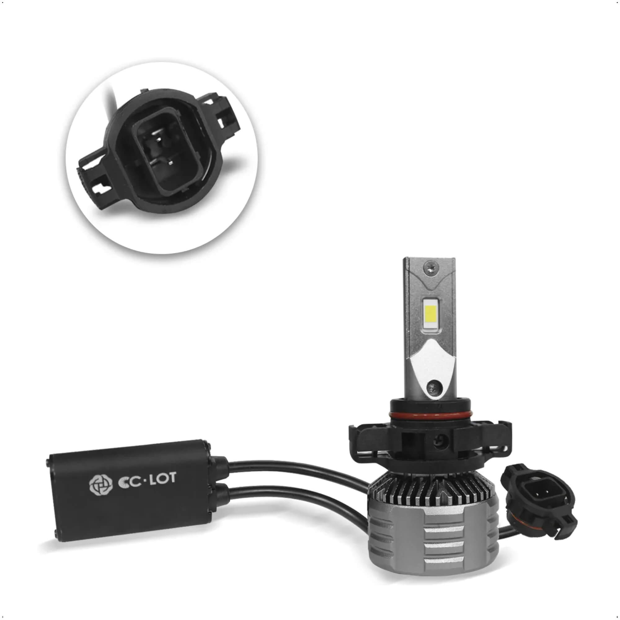 Kit Lâmpada Ultra LED CC-LOT Black Diamond H16 JR8 6000K Canceller 9000 Lumens - YXF-F13-5202 H16