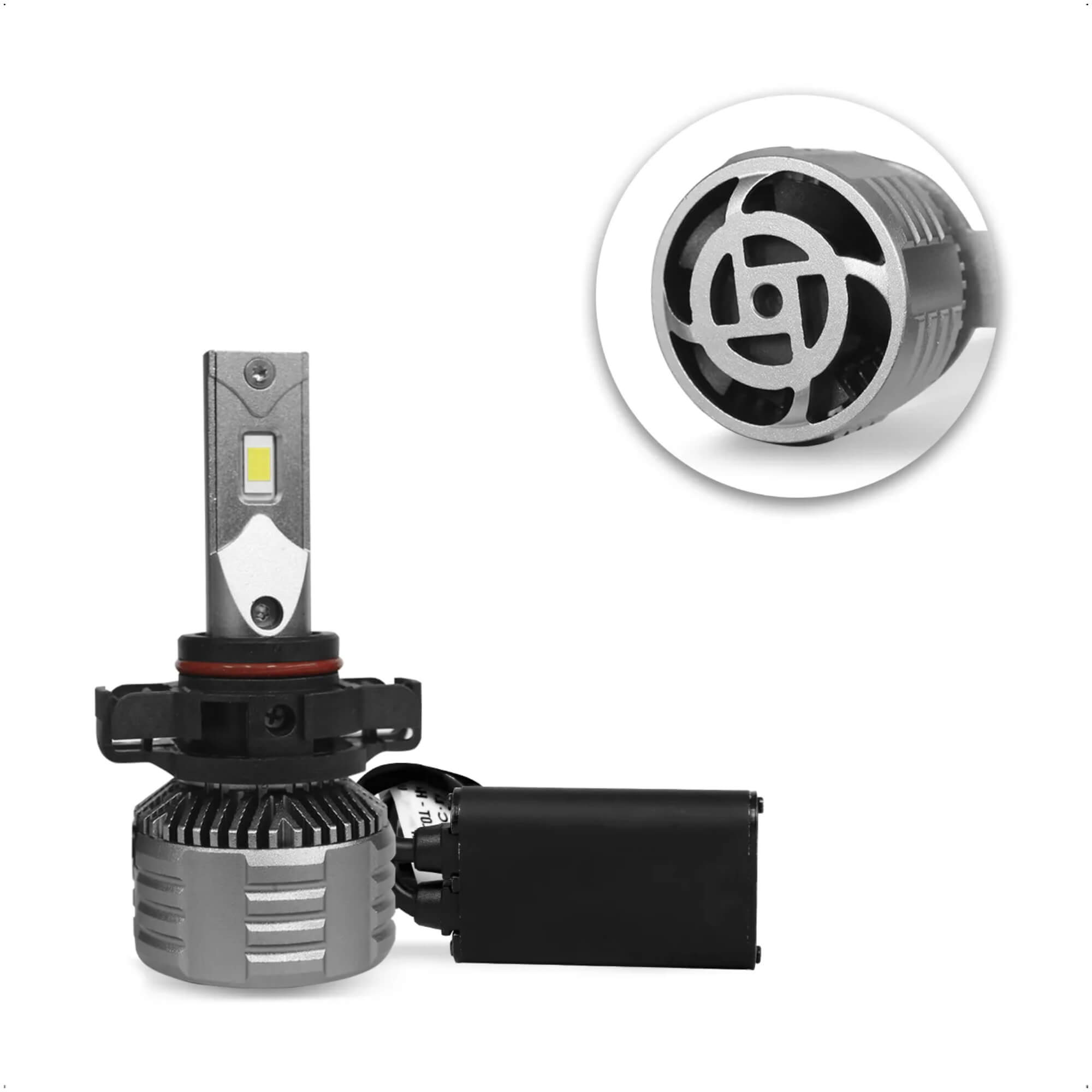 Kit Lâmpada Ultra LED CC-LOT Black Diamond H16 JR8 6000K Canceller 9000 Lumens - YXF-F13-5202 H16