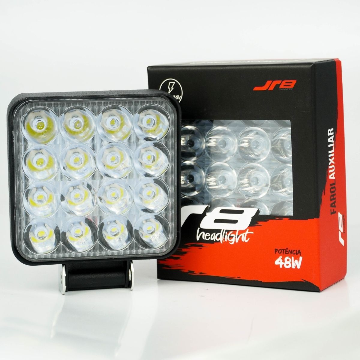 Farol Auxiliar Mini 48W 16 LED JR8