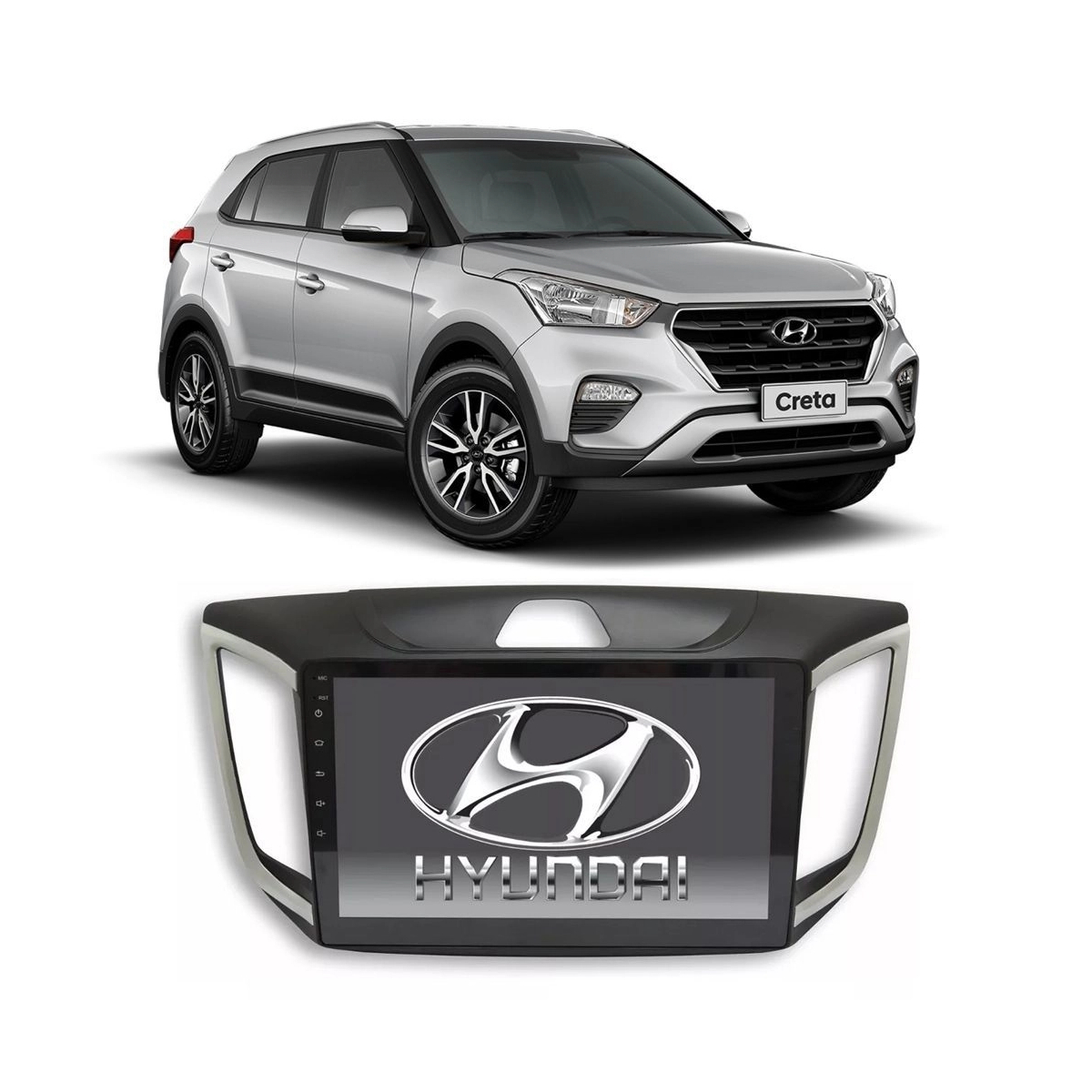 Central Multimidia Hyundai Creta 2017-2020 10'' Android 10 WI-FI / Bluetooth / GPS/ JR8-JT30MCRE10