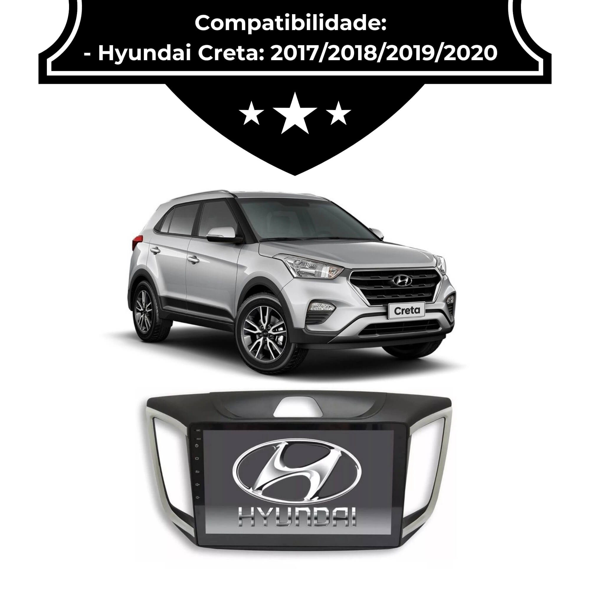 Central Multimidia Hyundai Creta 2017-2020 10'' Android 10 WI-FI / Bluetooth / GPS/ JR8-JT30MCRE10