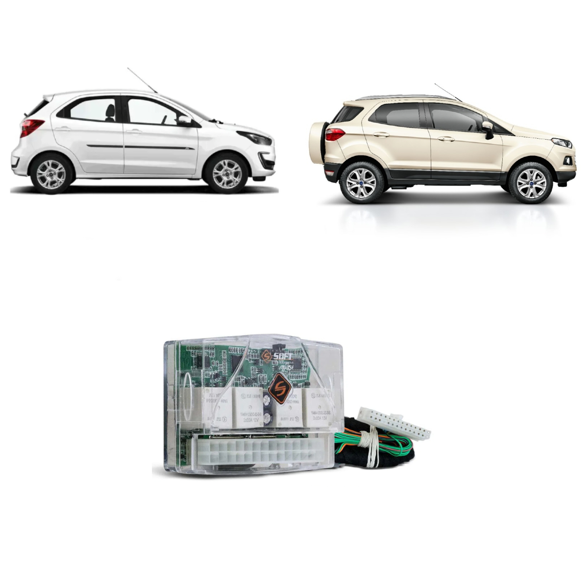 Módulo Central Vidro Elétrico Ford KA KA+ 2014-2021 Ecosport 2013-2017 AW54 4V Soft - AA.54.0013