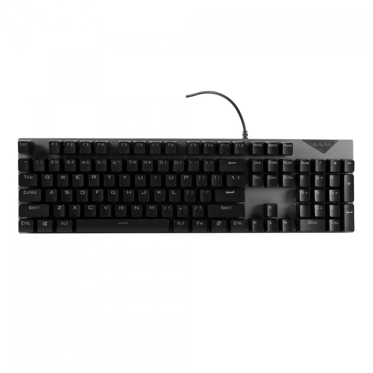 Teclado Mecânico Gamer Galax Stealthy STL-03 Preto RGB Switch Blue Apoio Pulso US-KGS0314T1MR1BBK0