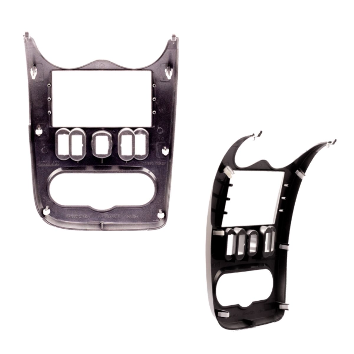 Moldura 2 DIN 7" Prata Sandero Authentique/Expression/Stepway 2011-2021 e Logan 2011 Expex - EPX 262