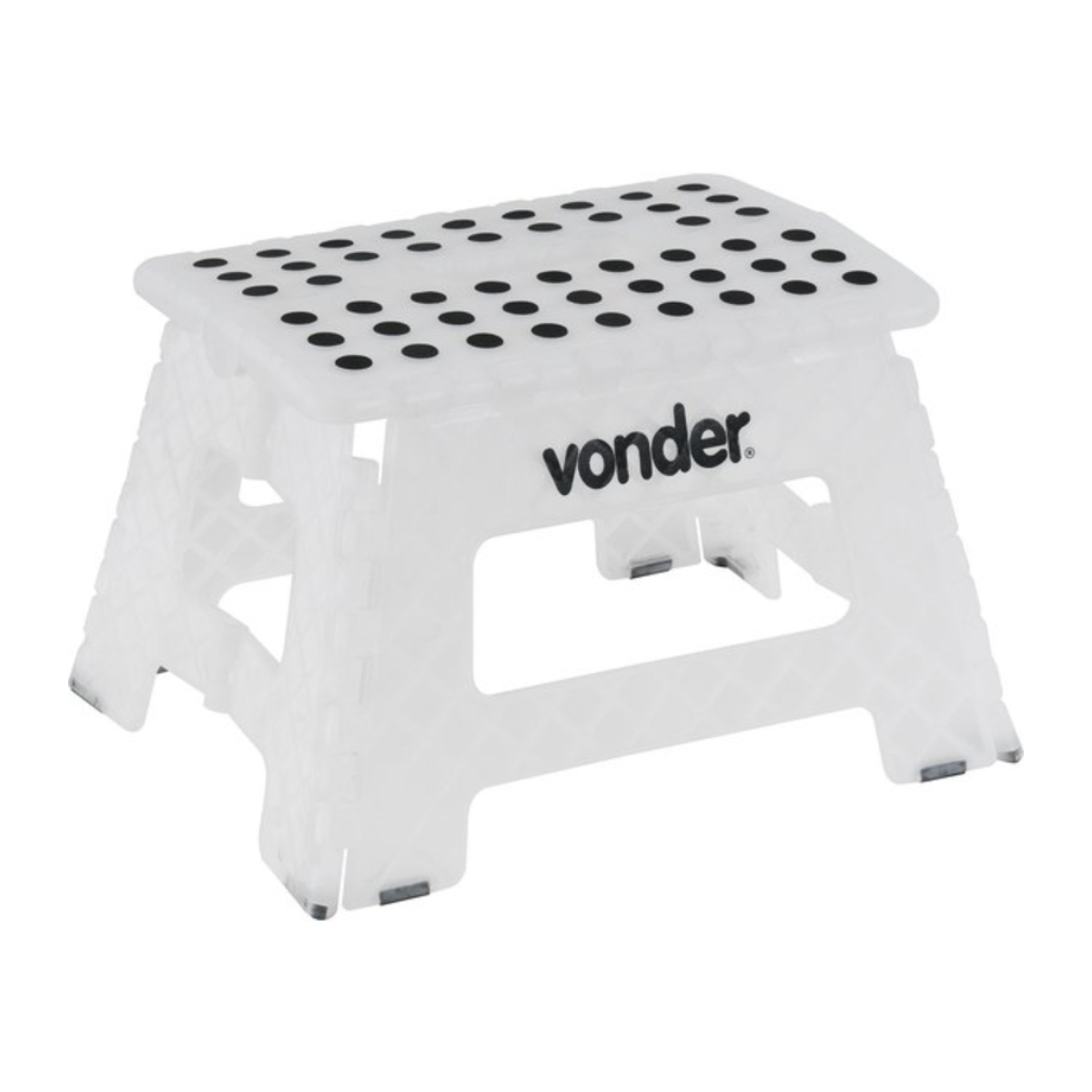 Banqueta Plástica Dobrável 220mm Suporta até 150kg Branca em Plástico ABS Vonder - 35.40.022.000