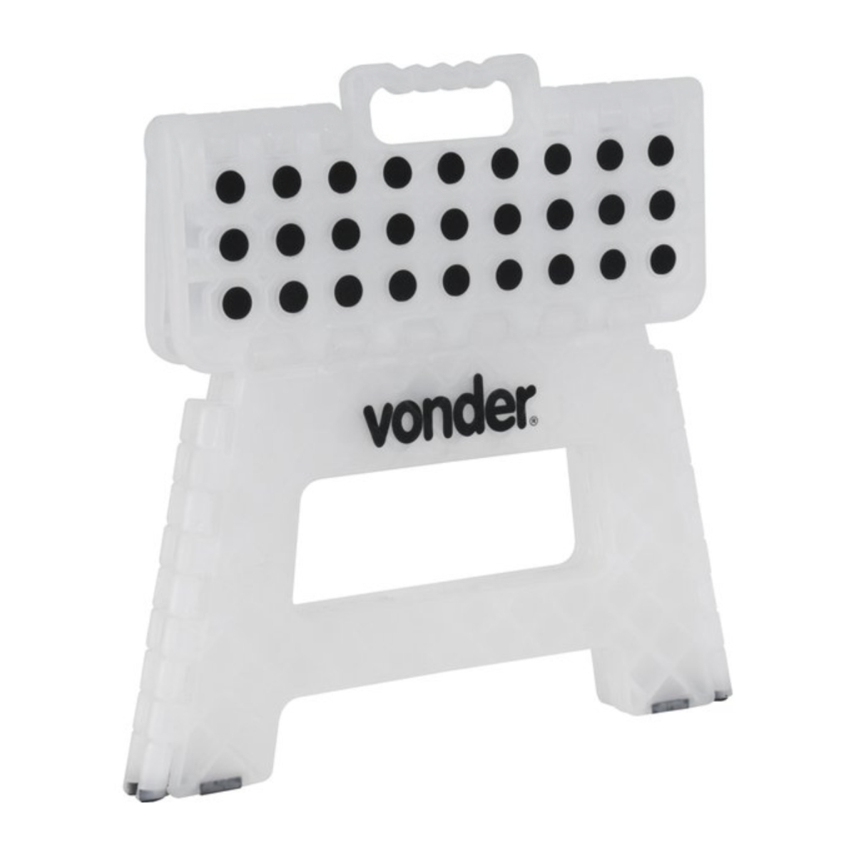Banqueta Plástica Dobrável 220mm Suporta até 150kg Branca em Plástico ABS Vonder - 35.40.022.000