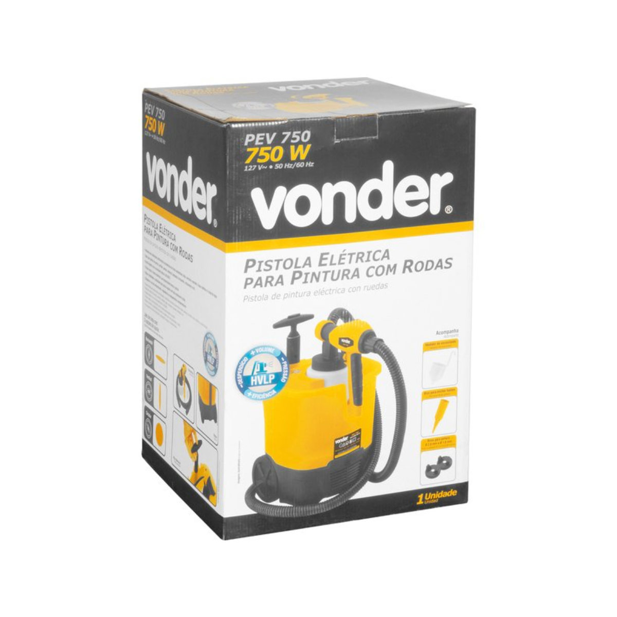 Jato de Tinta Elétrico para Pintura com Roda PEV750 750W 220V Vonder - 62.20.750.220
