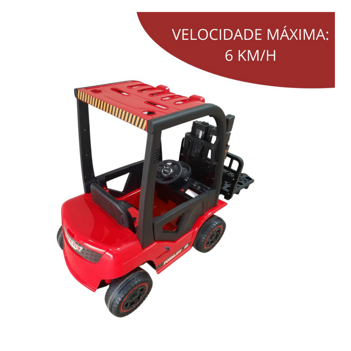 Carrinho Empilhadeira Elétrica Infantil 12V Recarregável c/ Controle Remoto ImportWay-BW185VM