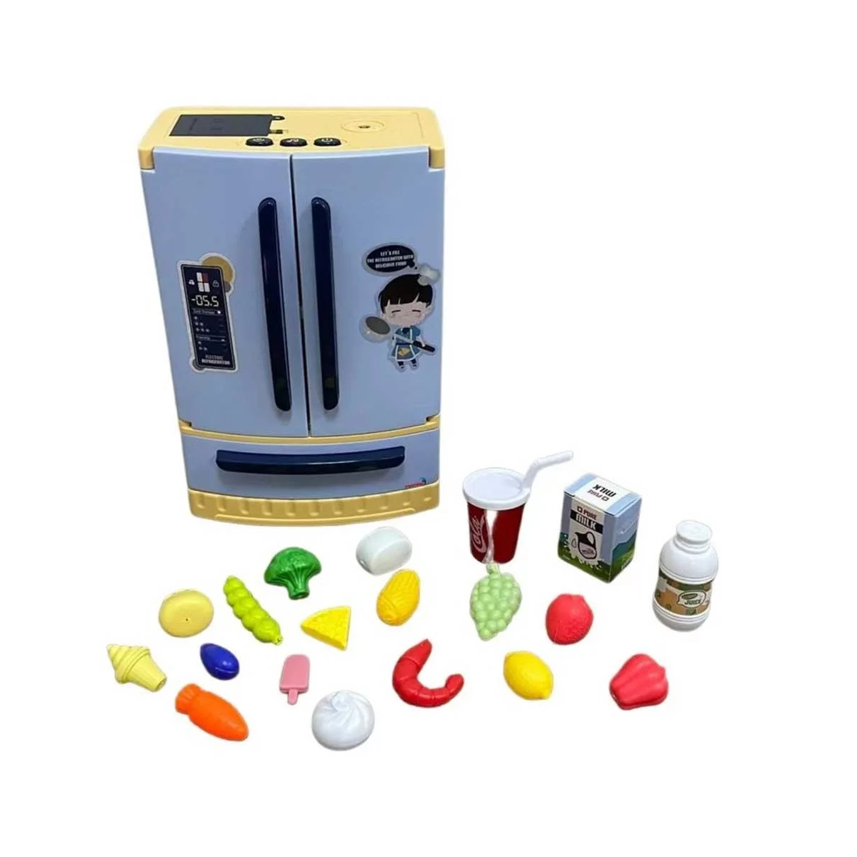 Brinquedo Mini Geladeira Infantil com Acessórios Som Luzes e Fumaça Importway - BW162