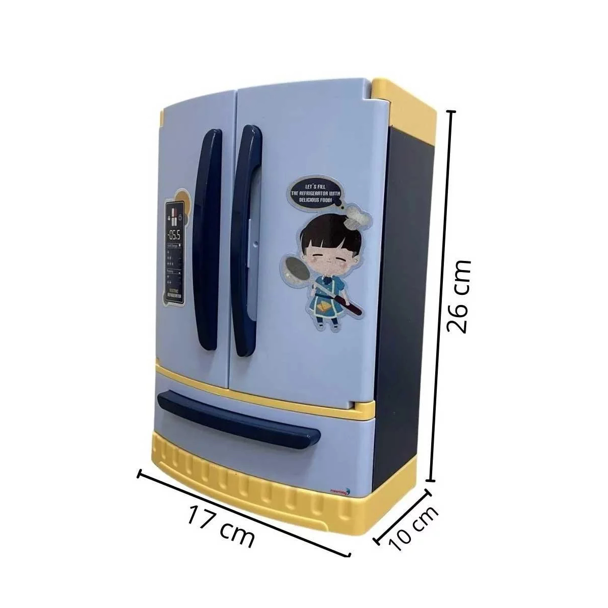 Brinquedo Mini Geladeira Infantil com Acessórios Som Luzes e Fumaça Importway - BW162