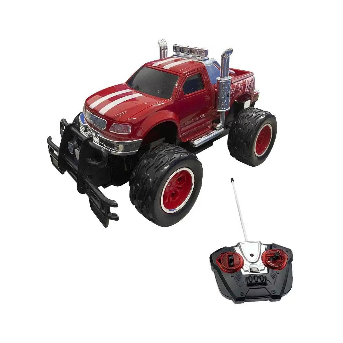 Brinquedo Carrinho de Controle Remoto c/ Pilhas Recarregaveis Luzes Farol 26cm ImportWay-BW026VM