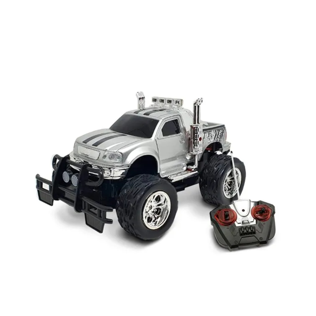Brinquedo Carrinho Controle Remoto c/ Pilhas Recarregaveis Luzes de Farol 26cm ImportWay-BW026PR