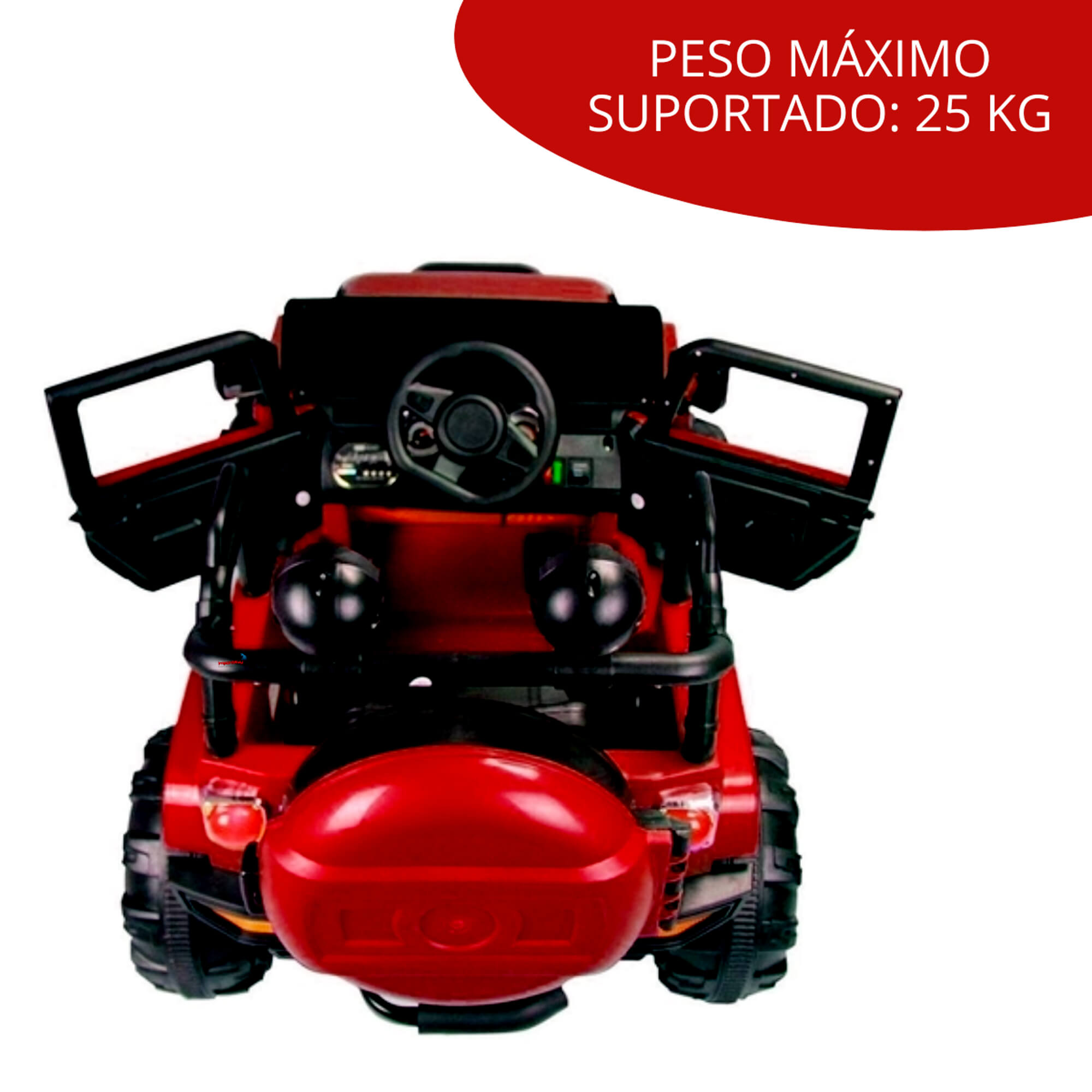 Mini Carro Jipe Elétrico Infantil Recarregável 12V C/ Controle Remoto Luzes Som ImportWay - BW028VM