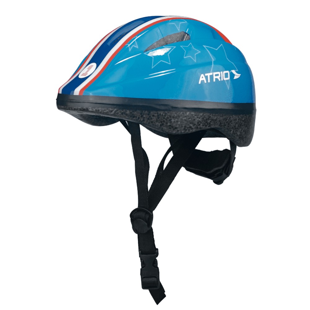 Capacete Ciclismo Infantil Ajustável Estampa de Estrela Azul Tam. PP BI040 Atrio