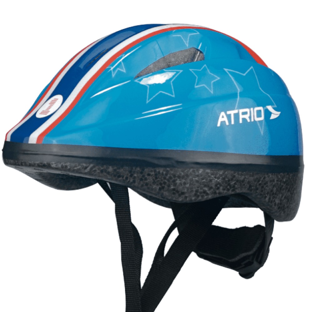 Capacete Ciclismo Infantil Ajustável Estampa de Estrela Azul Tam. PP BI040 Atrio