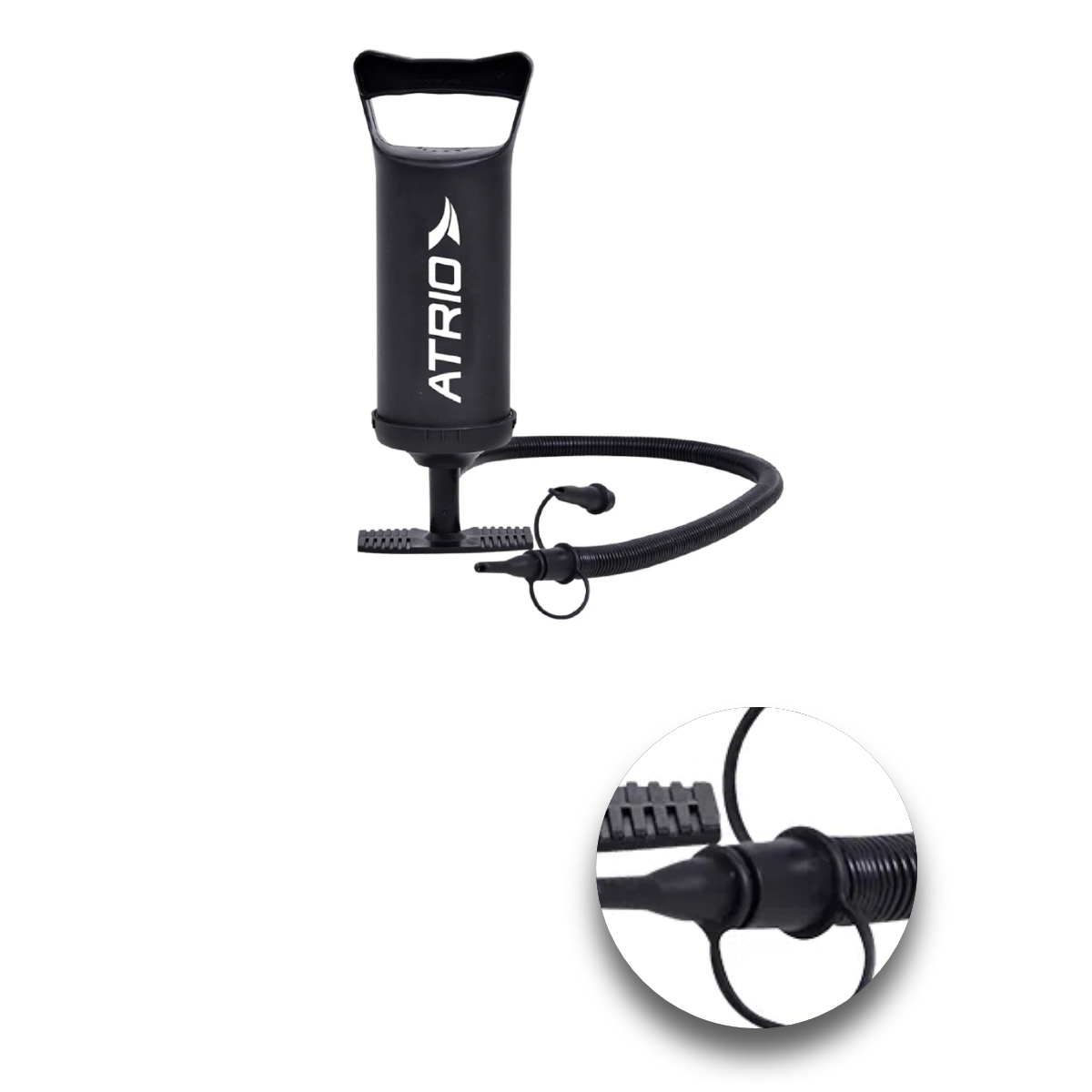 Bomba de Ar para Inflar e Desinflar Colchão Boia e Piscina Inflável 2 Bicos PVC Preto Atrio - ES290 120200