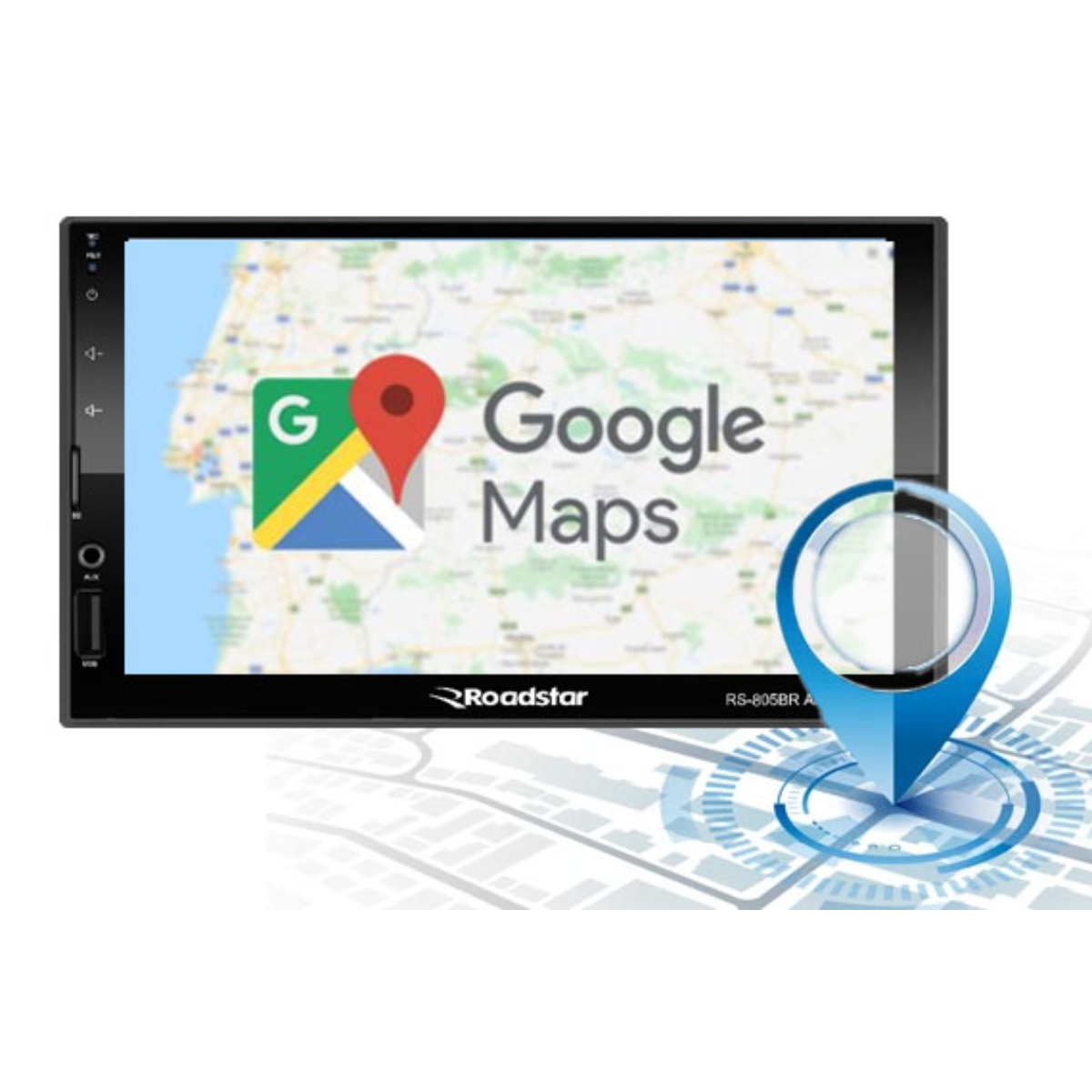 Multimídia 2 din 7 pol Android 10.1 Espelhamento WiFi  FM GPS USB SD Full Touch Roadstar - RS805BR
