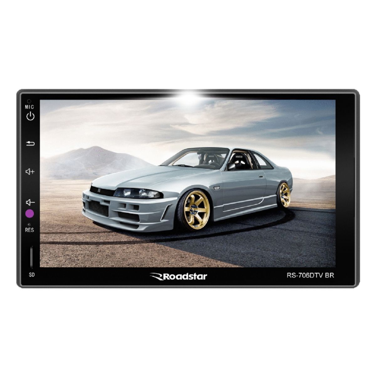 Multimídia MP5 2 din 7 Pol Bluetooth Radio USB SD TV Tela Full Touch Roadstar - RS706DTVBR