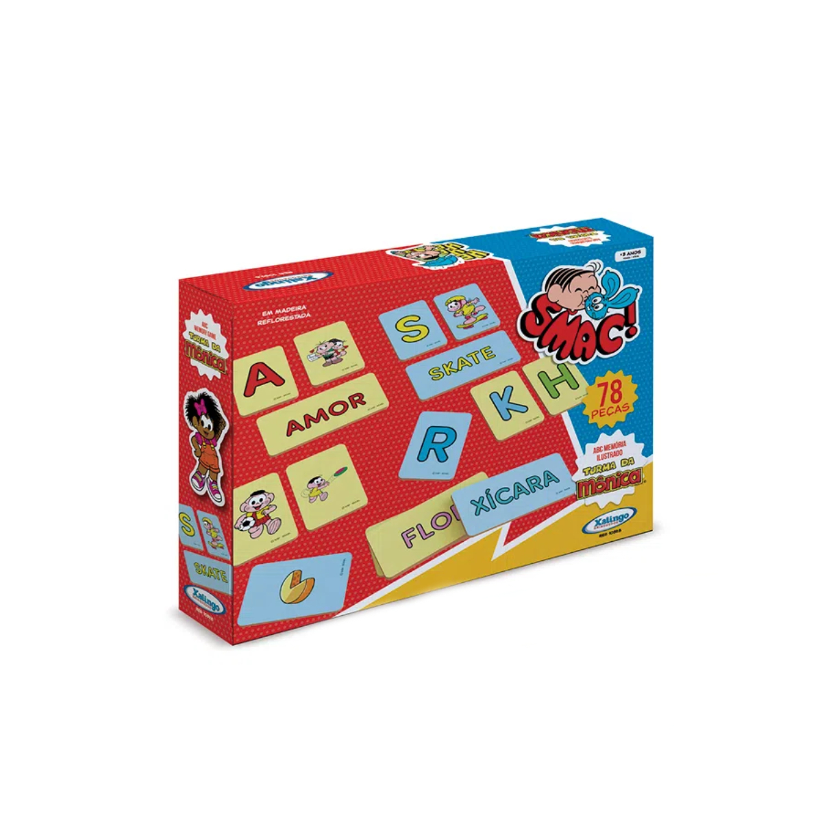 Jogo da Memória ABC Ilustrado Turma da Mônica 78 Peças Xalingo - 1039.8