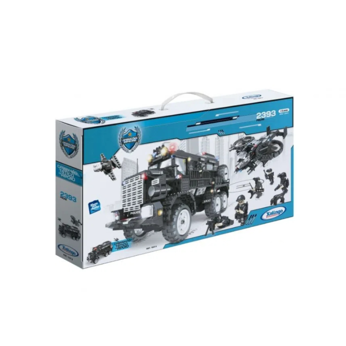 Brinquedo de Montar Operações Especiais Caminhão Tatico de Apoio 2393 Peças Xalingo - 1037.6