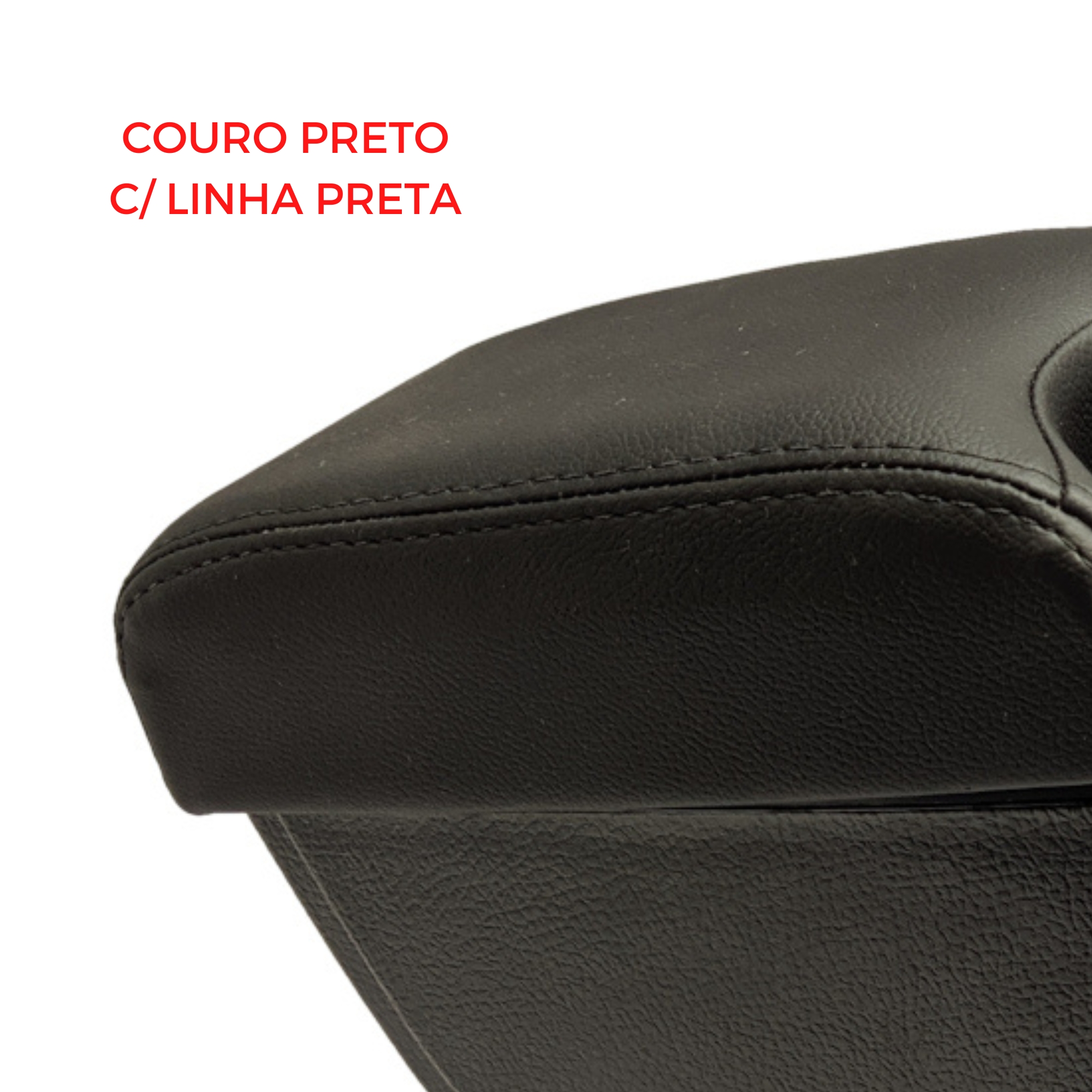 Apoio de braço em couro c/ Porta copos Duster Oroch 2011 em diante freio de mão NAT - 600709PC