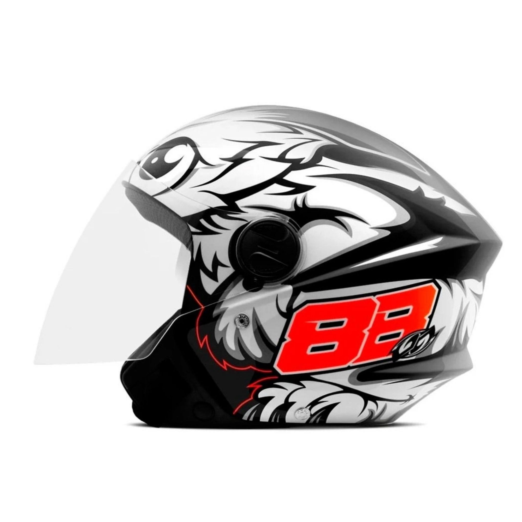 Capacete New Liberty Three GP 88 Pro Tork Cor:Preto Brilhante;Tamanho:56