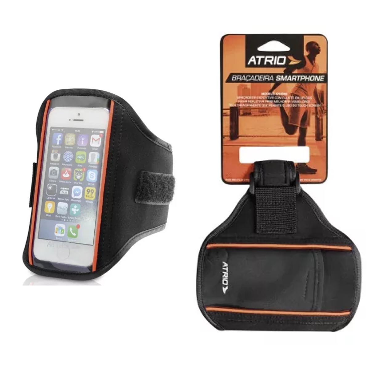 Braçadeira Esportiva para Smartphone até 4 Polegadas Ajustável Atrio - ES046