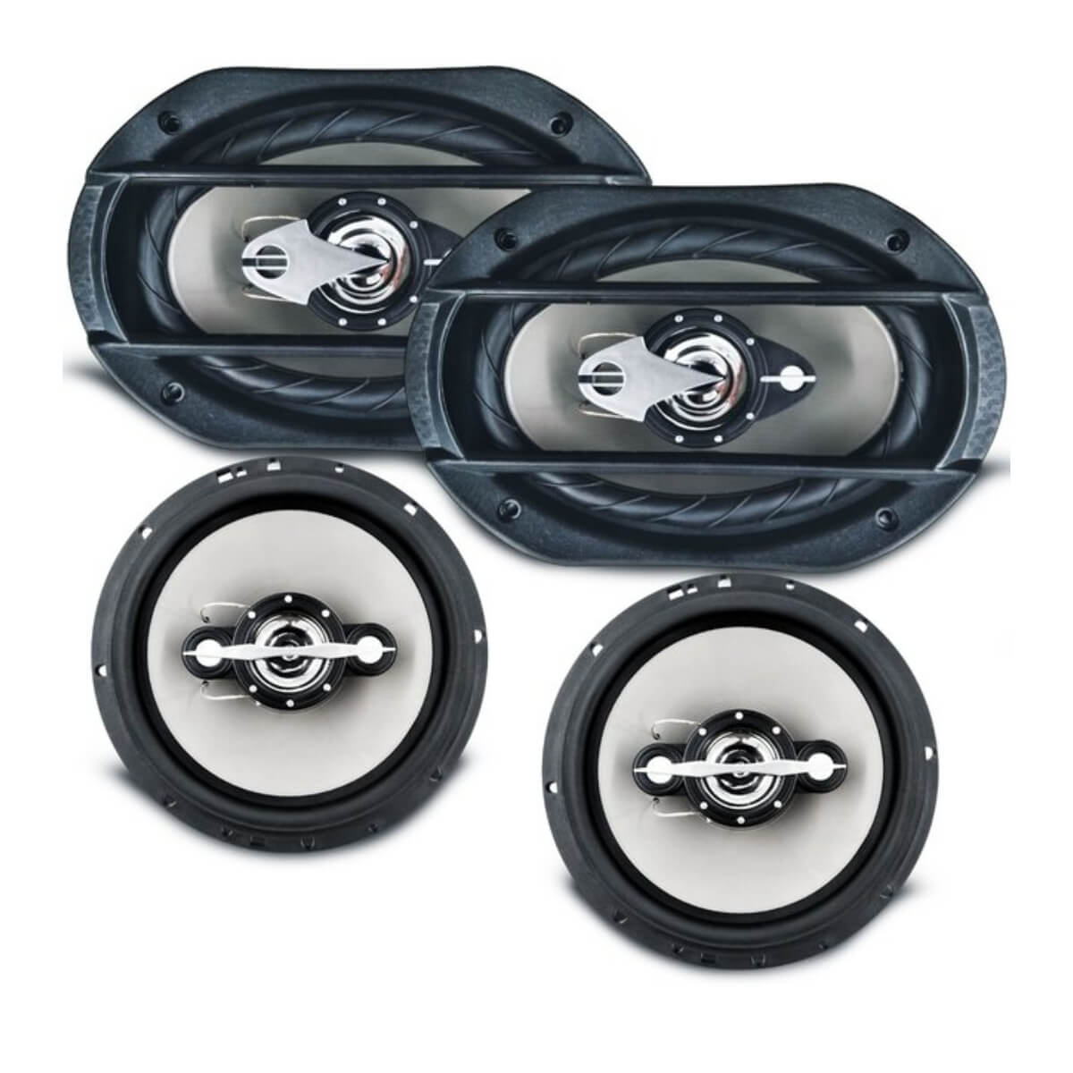 Kit Fácil Som Automotivo Par Alto Falante 6 pol e Par de Alto Falantes 6x9 Leson - 2LS0280KF