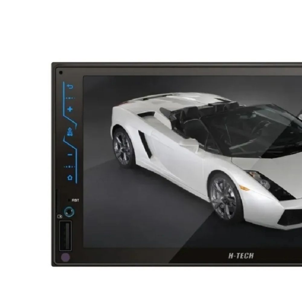 COMP Central multimídia MP5 2 DIN 7" USB/SD CARD/AUX/BT Espelhamento Full Touch H-Tech HT-3020 + Câmera de ré