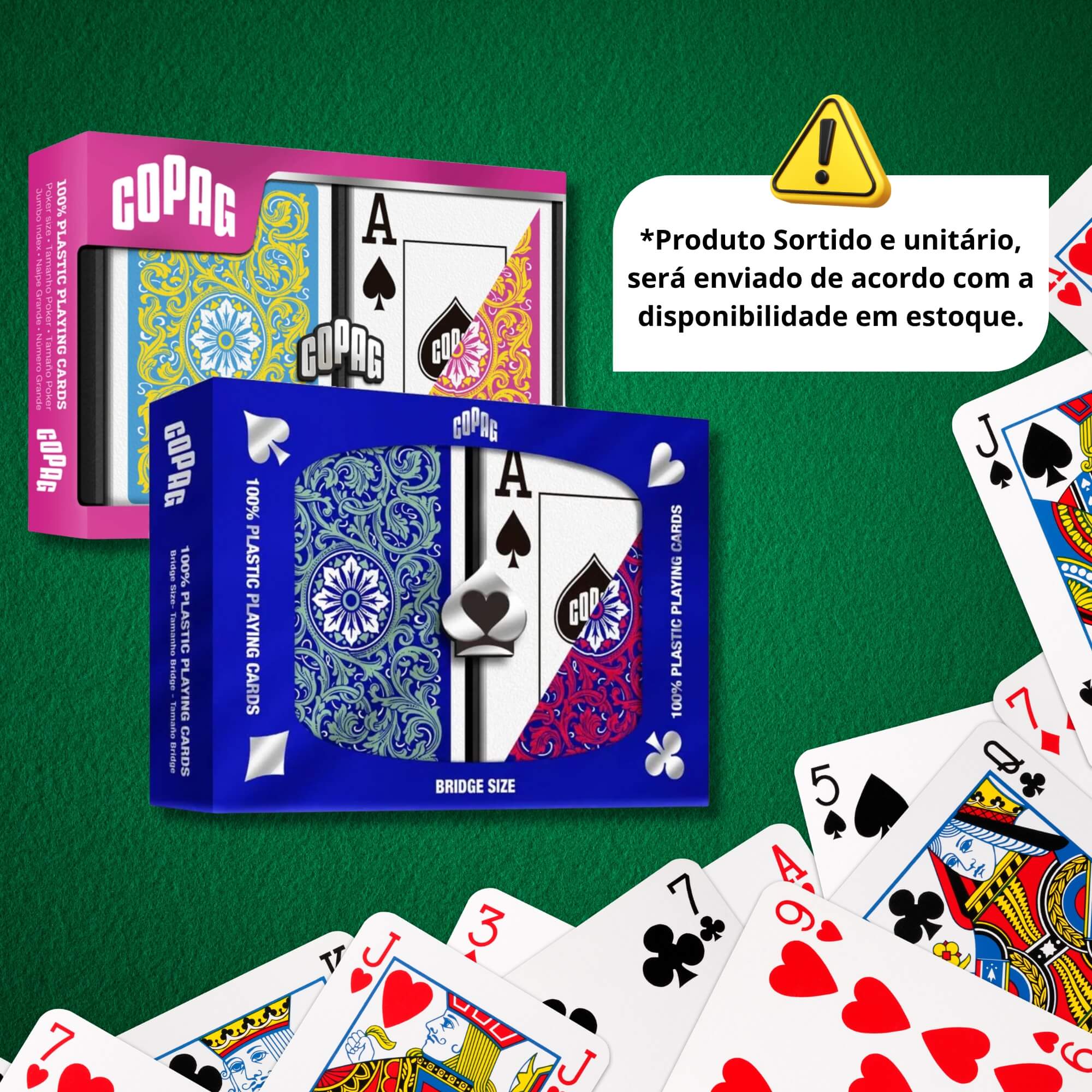 Baralho Neoteric Plástico Naipe Grande Estojo Duplo Sortido e Unitário Copag - 31126