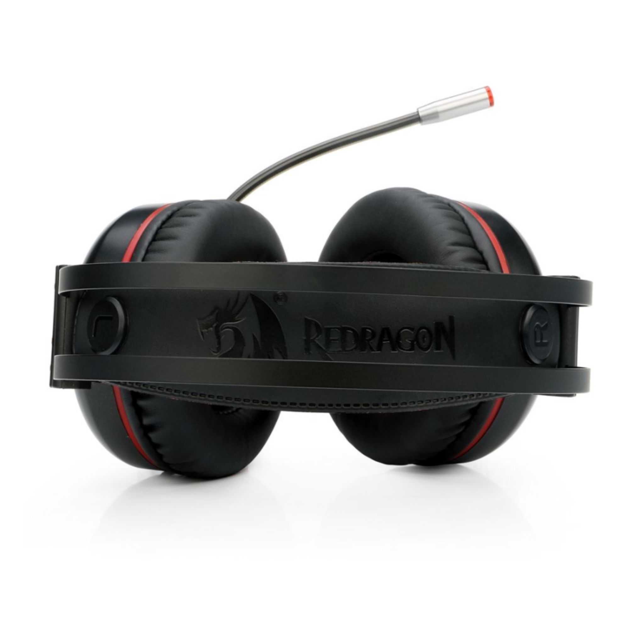 Headset Gamer Redragon Minos Preto e Vermelho USB Som Surround 7.1 Virtual com LED Vermelho H210