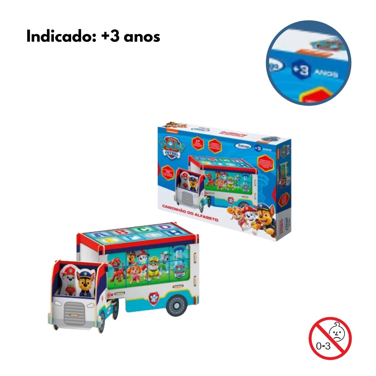 Brinquedo Infantil Jogo da Memória Trânsito Patrulha Canina com 24 Peças Xalingo - 1390.9