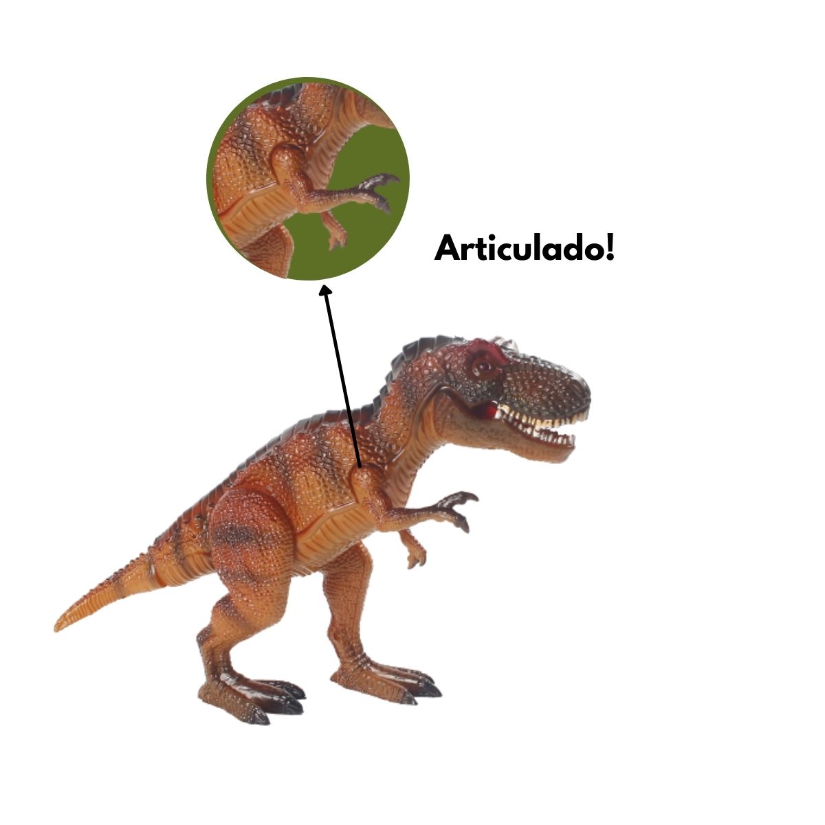 Brinquedo para Crianças Boneco Jurassic Fun T-Rex Dinossauro Com Som Sortido Multikids - BR1466