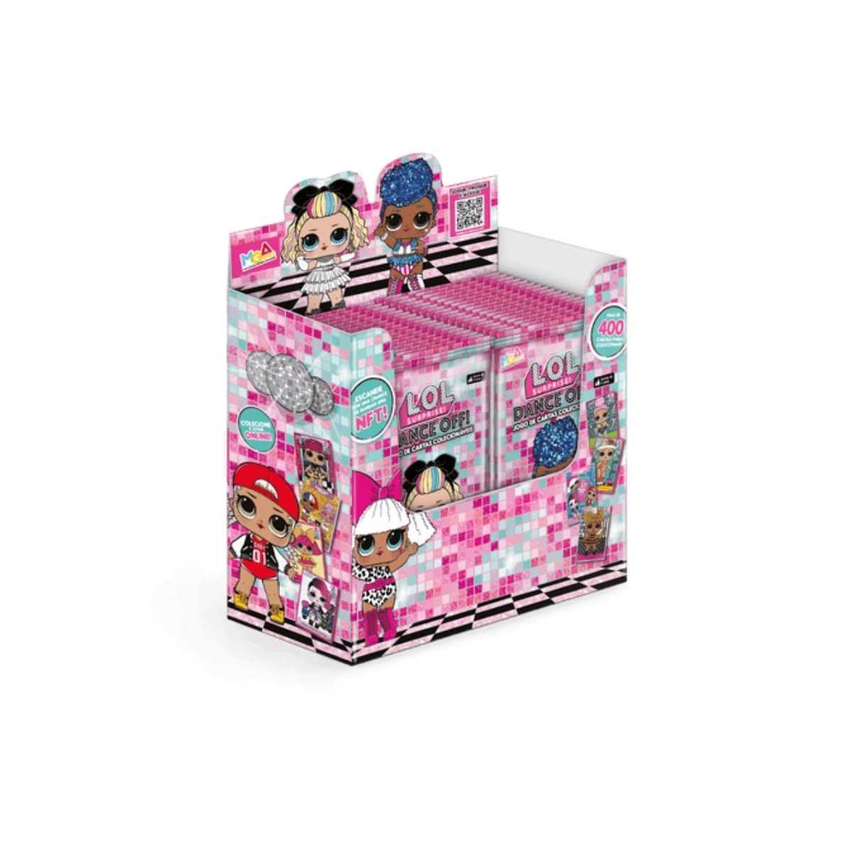 Brinquedo p/ Criança Jogo de Cartas Colecionáveis Box Display LOL Surprise Dance Off Copag 3118.8