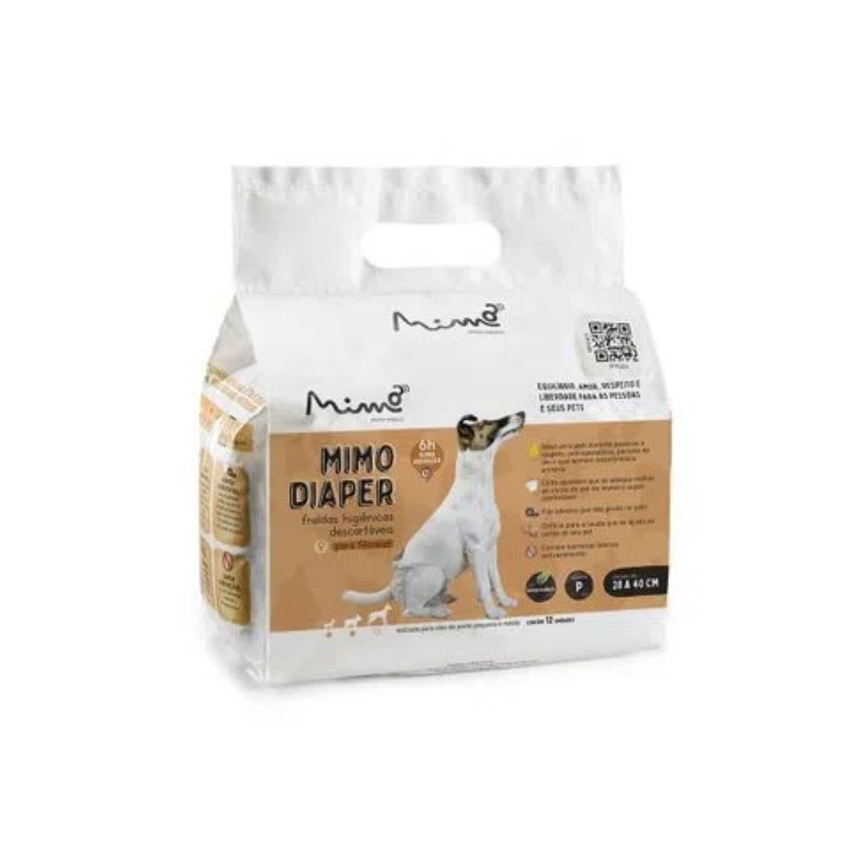 Fralda Higiênica Descartável Para Cachorros Diaper Fêmea P 12 peças Ultra Absorvente Mimo - PP002