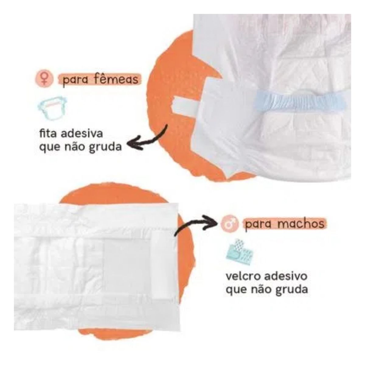 Fralda Higiênica Descartável Para Cachorros Diaper Fêmea P 12 peças Ultra Absorvente Mimo - PP002