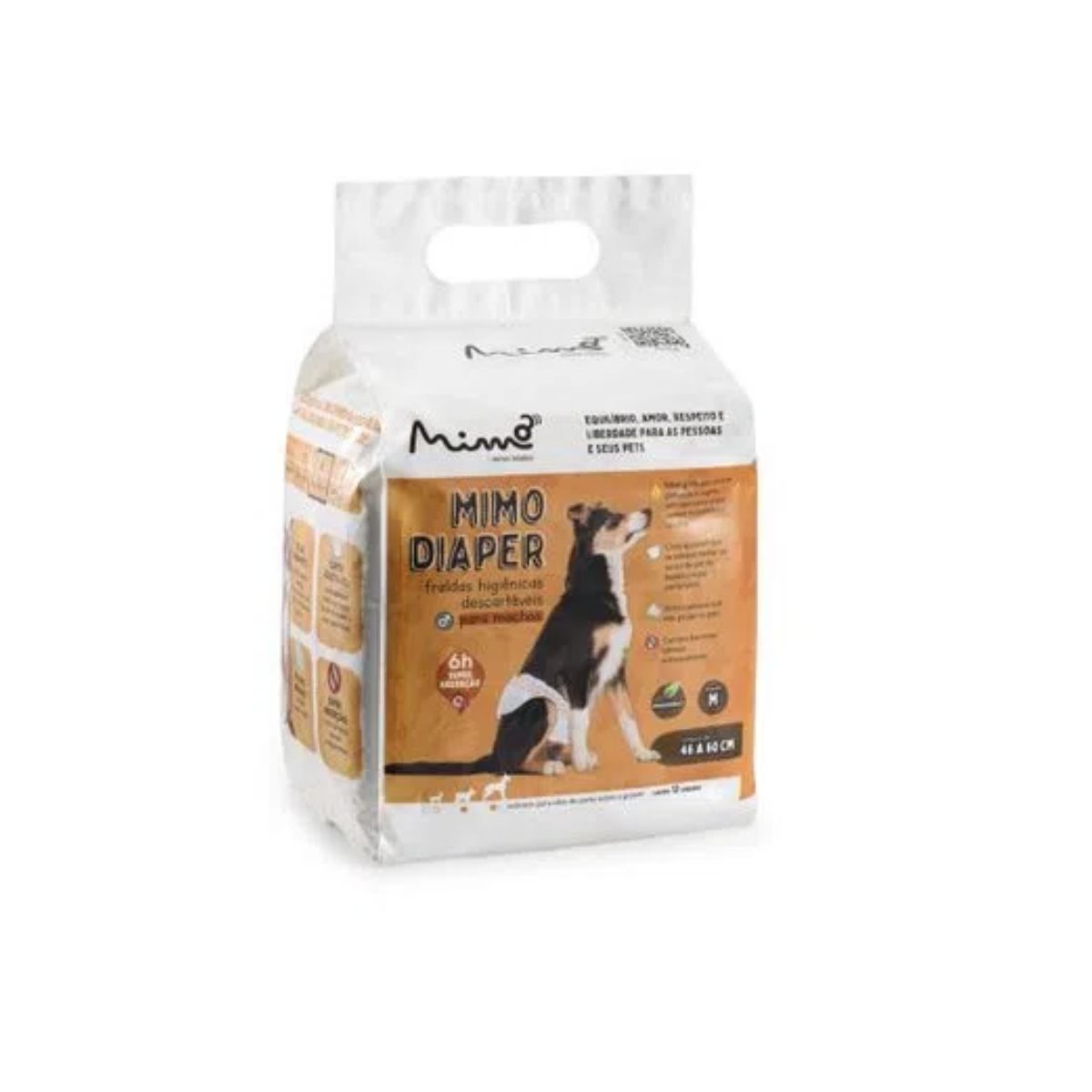 Fralda Higiênica para Cachorro Gato Pets Descartável Diaper Macho M 12pcs Mimo - PP006