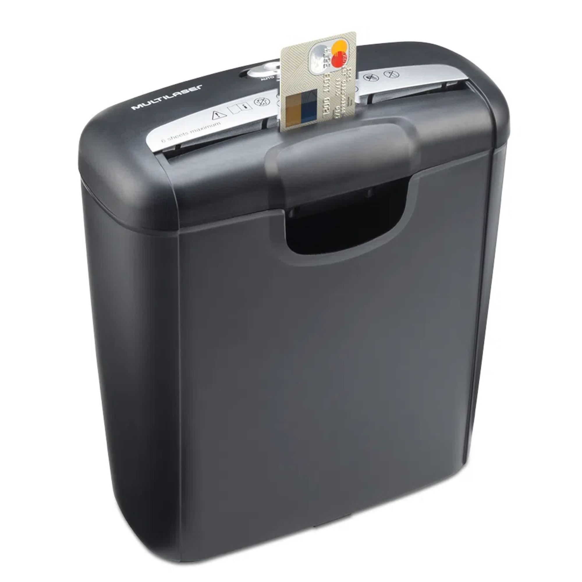 Fragmentadora de Papel e Cartão 6 Folhas em Tiras 10L 220V Multilaser OF010