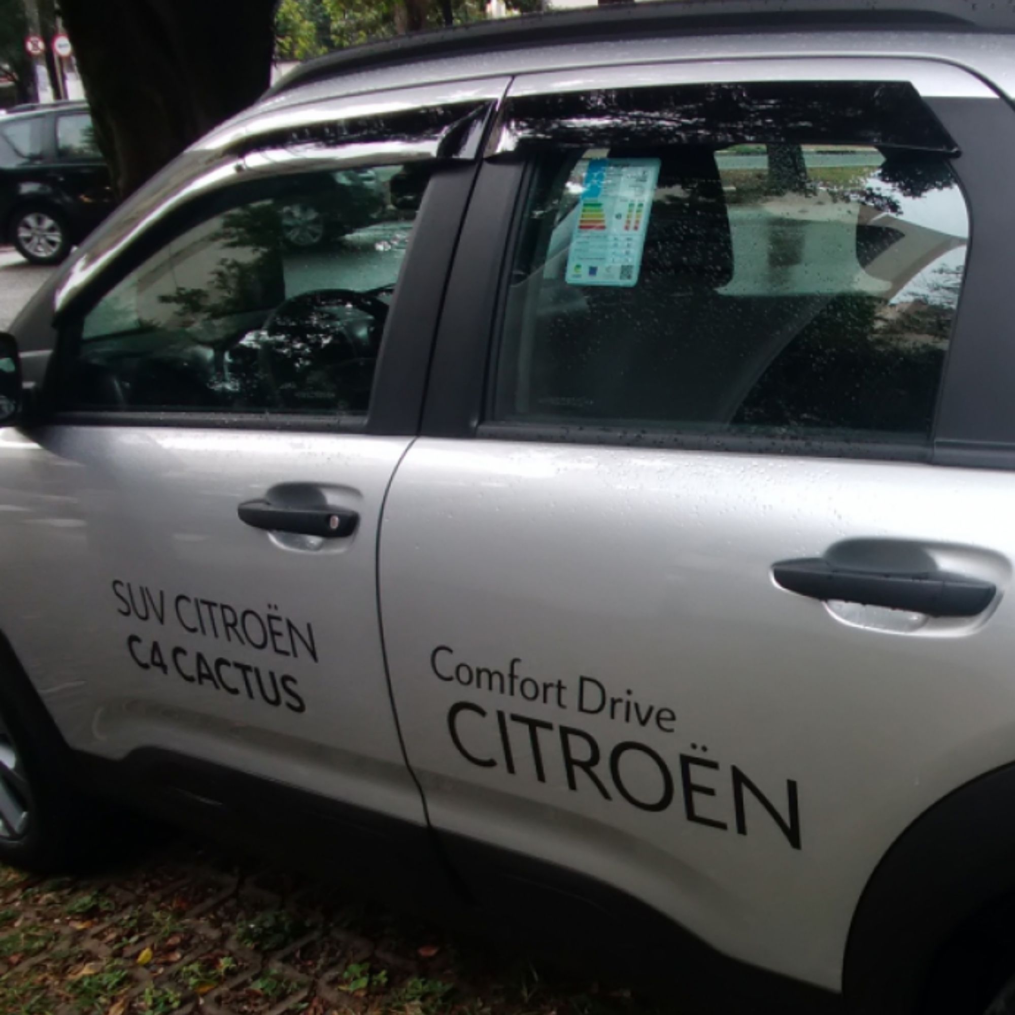 Calha de Chuva Inteiriça Slim Citroen C4 Cactus 2018 a 2023 Para 4 Portas TG Poli 26004