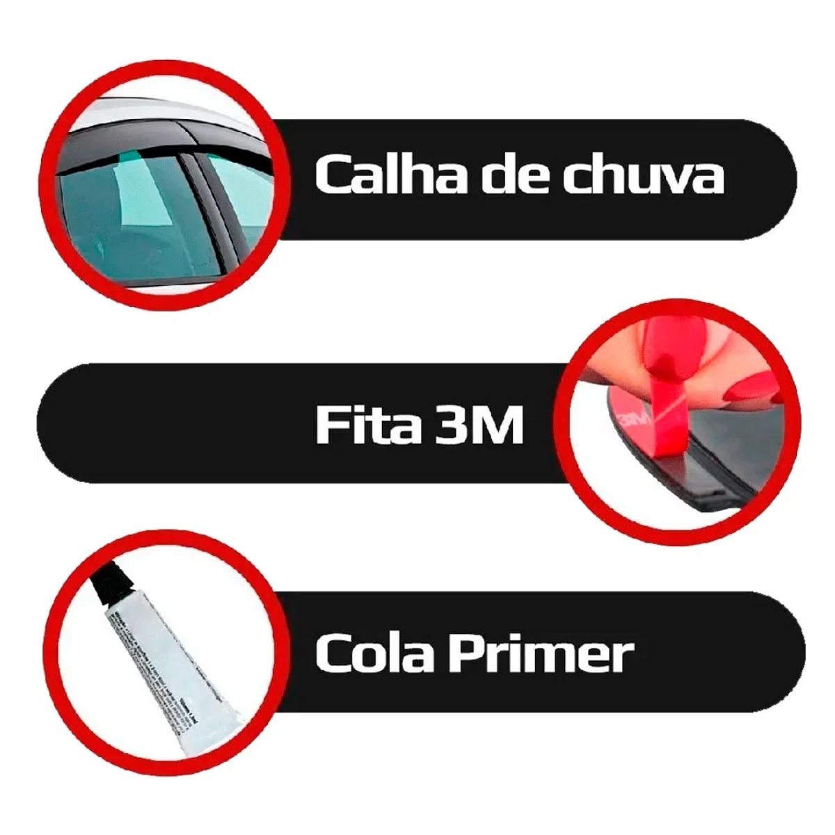 Calha de Chuva Inteiriça Slim Citroen C4 Cactus 2018 a 2023 Para 4 Portas TG Poli 26004