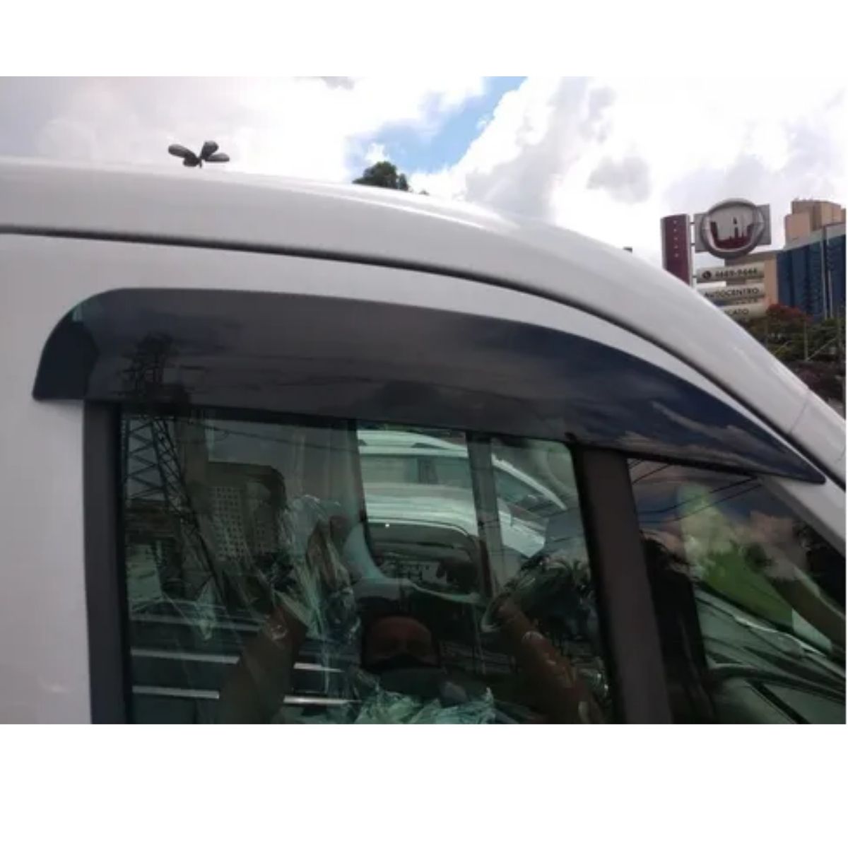 Calha de Chuva Defletor Fiat Ducato 2018 a 2022 02 Portas Acrílico Preto Fumê TG Poli 24028
