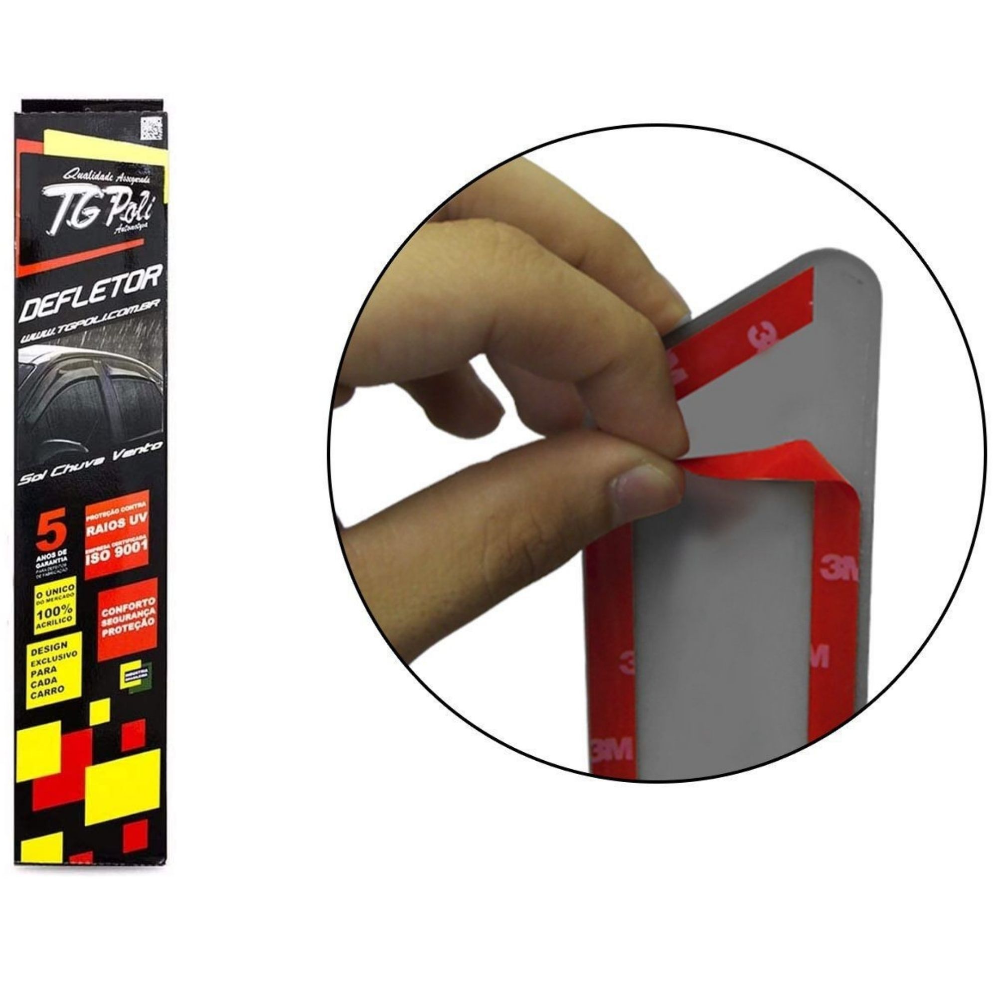 Calha de Chuva Defletor Chery Tiggo 2 2018/2022 e Tiggo3X 2021/2022 P/ 4 Portas TG Poli 34001/34003