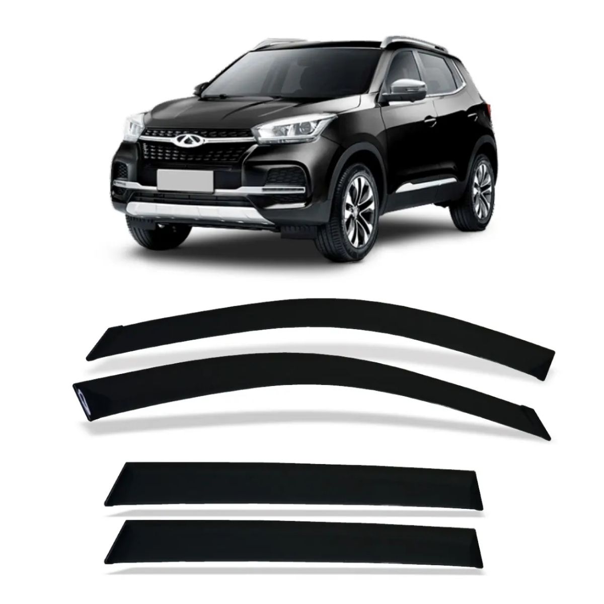 Calha de Chuva Inteiriça Defletor Chery Tiggo 5X 4 Portas 2018 a 2025 TG Poli 34002
