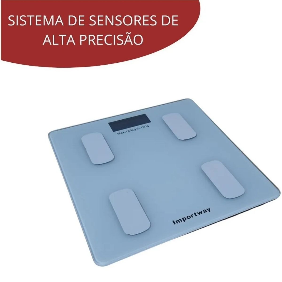 Balança Digital Bioimpedância Com Aplicativo Bluetooth Branca - Importway  IWBDBIO001APPBR