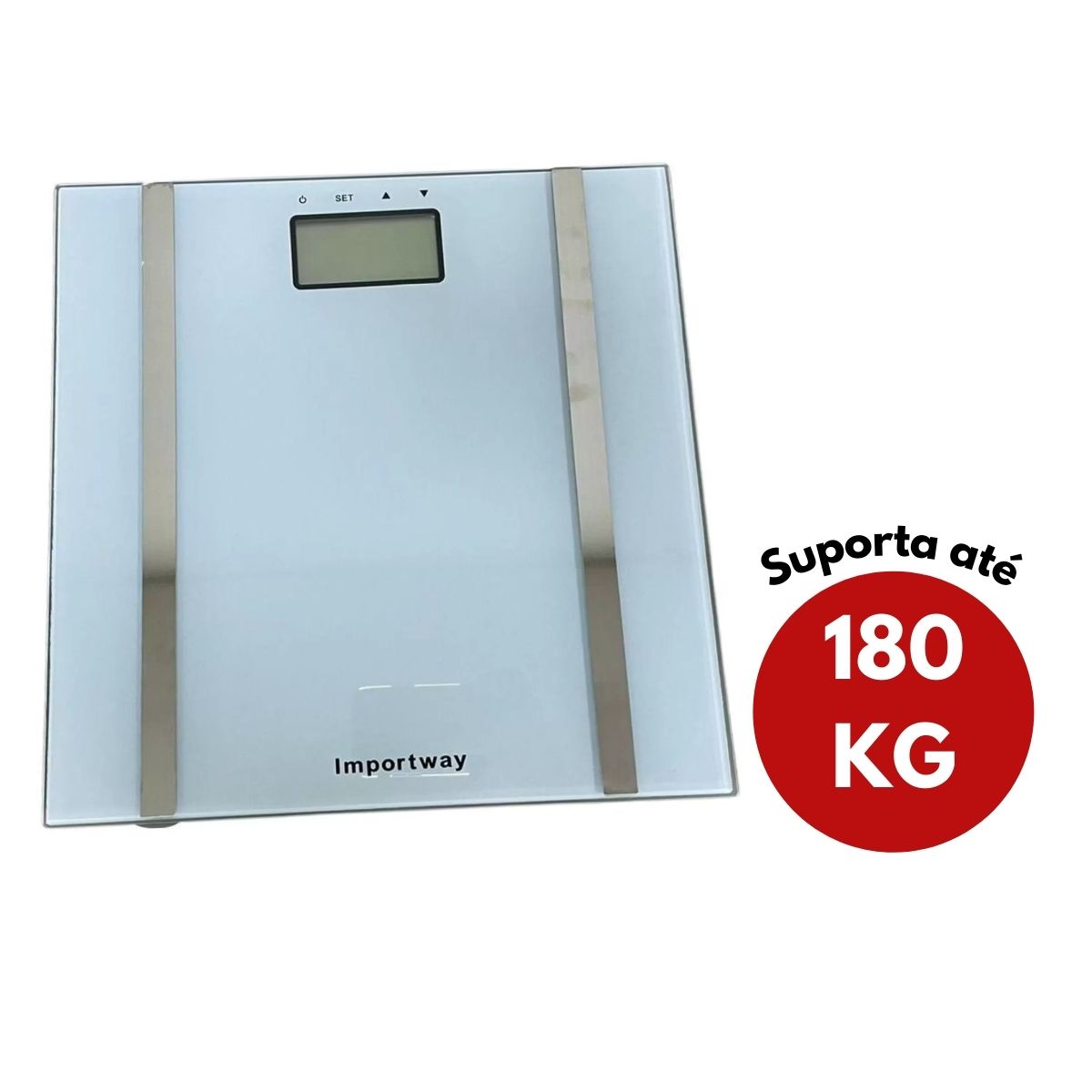 Balança Digital Bioimpedância Corporal 180 Kg Mede Peso, % de Gordura e Importway IWBDBIO001BR