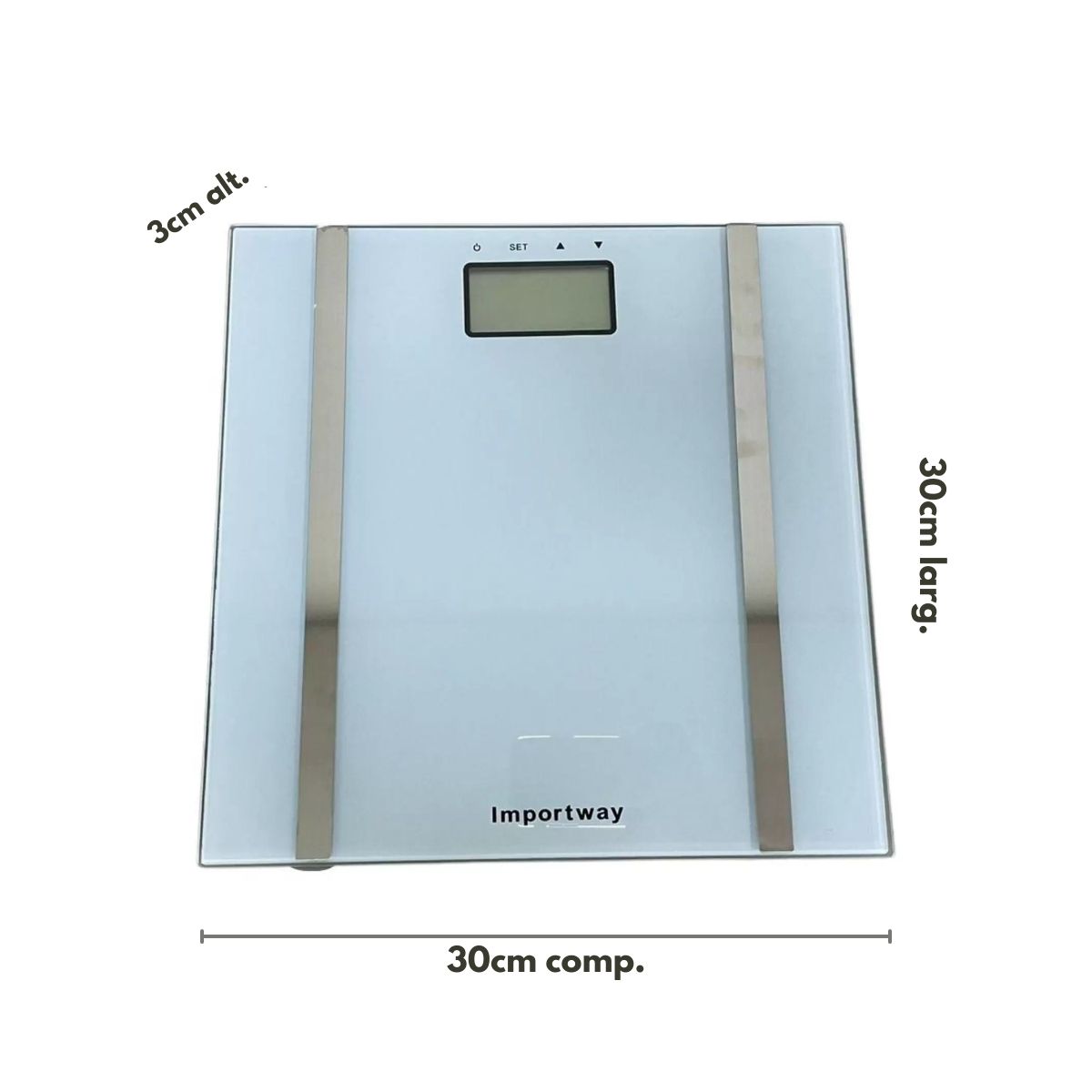 Balança Digital Bioimpedância Corporal 180 Kg Mede Peso, % de Gordura e Importway IWBDBIO001BR